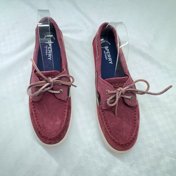 Sperry Top-Sider Nubuck Slip On Boat Shoes with Metallic Detail - Picture 2 of 7